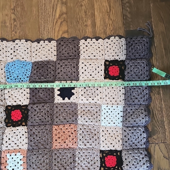 Handmade Crochet Patchwork Blanket - Picture 3 of 5